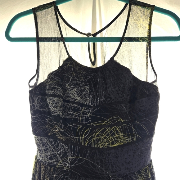 Beautiful Silk Scribble Dress EUC - Picture 2 of 11